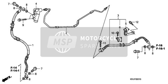 Rear Brake Pipe (FES125)(FES150)